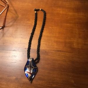 Hand blown glass necklace